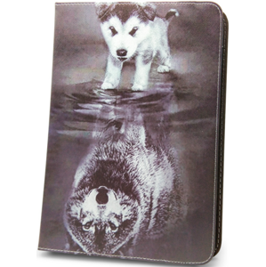 Diárové puzdro na tablet univerzálne 9-10" wolf puppy