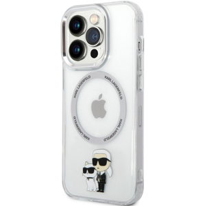 Plastové puzdro Karl Lagerfeld na Apple iPhone 14 Pro Max KLHMP14XHNKCIT IML Karl and Choupette NFT MagSafe transparentné