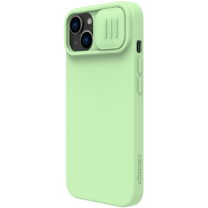 Silikónové puzdro na Apple iPhone 14 Plus Nillkin CamShield Silky Magnetic zelené