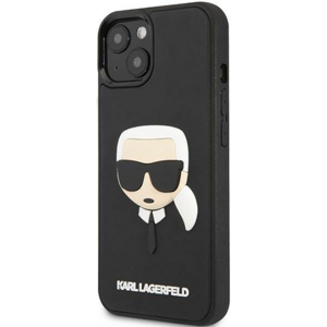 Plastové puzdro Karl Lagerfeld na Apple iPhone 14 Plus KLHCP14MKH3DBK 3D Rubber Karl Head čierne