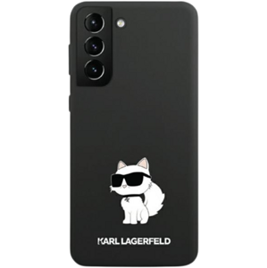 Silikónové puzdro Karl Lagerfeld na Samsung Galaxy S23 Ultra 5G S918 KLHCS23LSNCHBCK Liquid Silicone Choupette NFT čierne