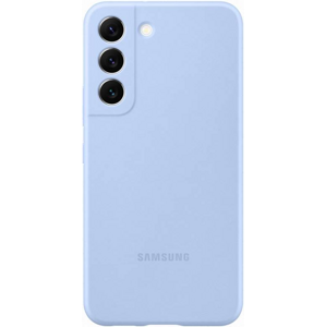 Silikónové puzdro Samsung na Samsung Galaxy S22 5G S901 EF-PS901TLE Silicone Cover modré