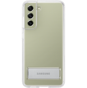 Silikónové puzdro Samsung na Samsung Galaxy S21 FE 5G G990 EF-JG990CTE Clear Stand transparentné