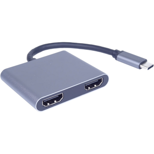 Adaptér PremiumCord MST USB-C na 2x HDMI, USB3.0, PD, rozlíšenie 4K a FULL HD 1080p