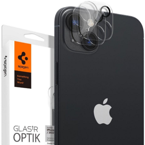 Tvrdené sklo na fotoaparát na Apple iPhone 14/14 Plus Spigen Optik.TR Crystal Clear (2ks)