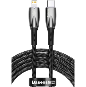 Kábel Baseus Glimmer Series CADH000101, USB-C na Apple Lightning 8-pin Power Delivery 20W, 2m, čierny