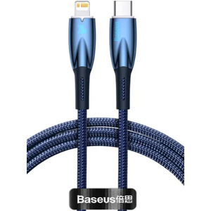 Kábel Baseus Glimmer Series CADH000003, USB-C na Apple Lightning 8-pin Power Delivery 20W, 1m, modrý