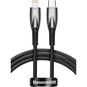 Kábel Baseus Glimmer Series CADH000001, USB-C na Apple Lightning 8-pin Power Delivery 20W, 1m, čierny