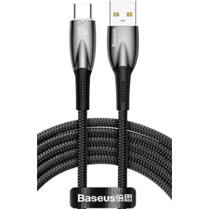 Kábel Baseus Glimmer Series CADH000501, USB-A na USB-C Power Delivery 100W, 2m, čierny