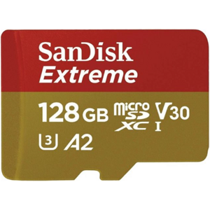 SanDisk Extreme microSDXC 128GB 190/90 MB/s UHS-I U3 + adaptér