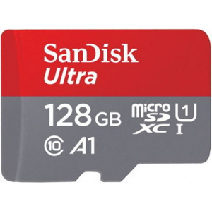 SanDisk Ultra microSDXC 128GB 140 MB/s UHS-I U1 Class 10 + adaptér