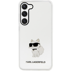 Plastové puzdro Karl Lagerfeld na Samsung Galaxy S23 Ultra 5G S918 KLHCS23LHNCHTCT HC IML NFT Choupette transparentné