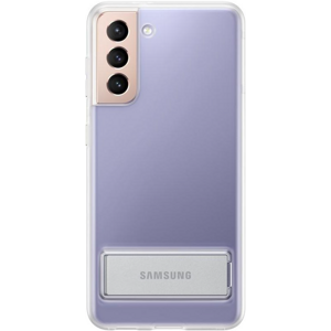 Plastové puzdro Samsung na Samsung Galaxy S21 5G G991 EF-JG991CTE Clear Standing transparentné