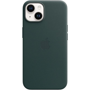 Kožené puzdro Apple na Apple iPhone 14 MPP53ZM/A Leather Case with MagSafe Forest Green