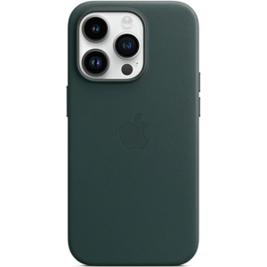 Kožené puzdro Apple na Apple iPhone 14 Pro MPPH3ZM/A Leather Case with MagSafe Forest Green