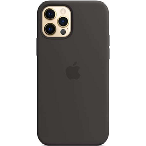 Silikónové puzdro Apple na Apple iPhone 12/12 Pro MHL73ZM/A Silicone Case with MagSafe Black