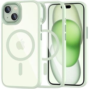 Silikónové puzdro na Apple iPhone 15 Tech-Protect MagMat Silicone MagSafe zelené