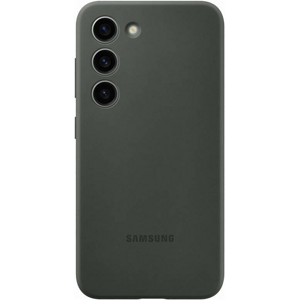 Silikónové puzdro Samsung na Samsung Galaxy S23 5G S911 EF-PS911TGE Silicone Cover Khaki