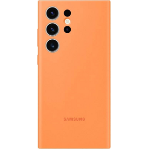 Silikónové puzdro Samsung na Samsung Galaxy S23 Ultra 5G S918 EF-PS918TOE Silicone Cover oranžové