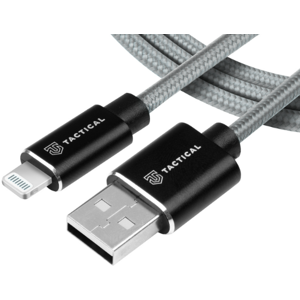 Kábel Tactical Fast Rope Aramid 028, USB-A na Lightning MFI, 1m, sivý