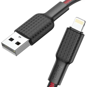Kábel HOCO Jaeger X69, USB na Lightning 8-pin 2,4A, 1m, čierno-červený