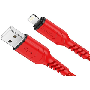 Kábel HOCO VICTORY X59, USB na Lightning 8-pin 2,4A, 1m, červený