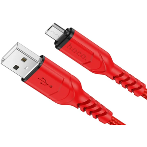 Kábel HOCO VICTORY X59, USB na microUSB 2,4A, 1 m, červený