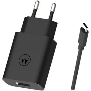 Sieťová nabíjačka Motorola TurboPower USB-A 20W + USB-A na USB-C kábel čierna (Blister)