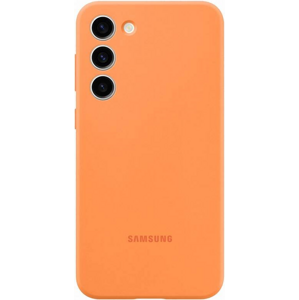 Silikónové puzdro Samsung na Samsung Galaxy S23+ 5G S916 EF-PS916TOE Silicone Cover Orange
