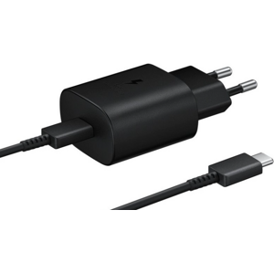 Sieťová nabíjačka Samsung Quickcharge 25W EP-TA800XBE + USB-C kábel čierna (Blister)