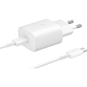 Sieťová nabíjačka Samsung Quickcharge 25W EP-TA800XWE + USB-C kábel biela (Blister)