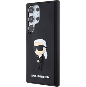 Plastové puzdro Karl Lagerfeld na Samsung Galaxy S24 Ultra 5G S928 KLHCS24L3DRKINK Rubber Ikonik NFT čierne