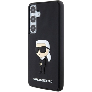 Plastové puzdro Karl Lagerfeld na Samsung Galaxy S24 5G S921 KLHCS24S3DRKINK Rubber Ikonik NFT čierne