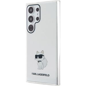 Plastové puzdro Karl Lagerfeld na Samsung Galaxy S24 Ultra 5G S928 KLHCS24LHNCHTCT IML Choupette NFT transparentné
