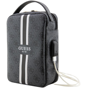 Univerzálne puzdro Guess na príslušenstvo GUHBP4RPSK PU 4G Printed Stripes Travel Universal Bag čierne