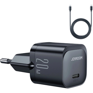 Joyroom JR-TCF02, USB-C PD 20W + USB-C kábel, čierna