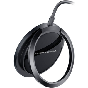 Forcell F-Energy PowerPod, ring/kick stand, MagSafe, čierna