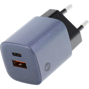 Forcell F-Energy GaN VT-31, 33W 3A, USB-C, USB-A, PD, Quick Charge 4.0, sivo-čierna