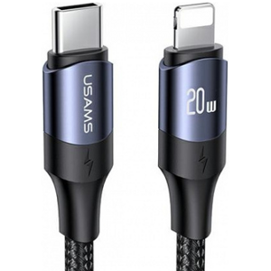 Kábel USAMS U71, USB-C na Lightning 20W PD, 3m, čierny