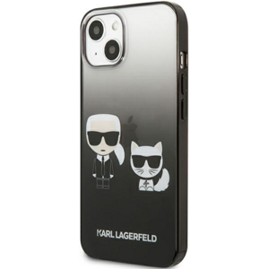 Plastové puzdro Karl Lagerfeld na Apple iPhone 13 Pro KLHCP13LTGKCK Karl & Choupette Head Gradient čierne