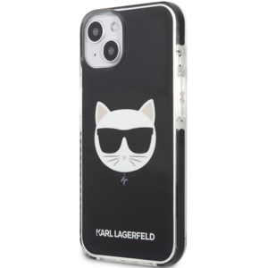 Plastové puzdro Karl Lagerfeld na Apple iPhone 13 Pro KLHCP13LTPECK Choupette Head čierne
