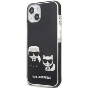Plastové puzdro Karl Lagerfeld na Apple iPhone 13 Mini KLHCP13STPEKCK Karl Lagerfeld and Choupette TPE čierne