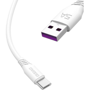Kábel Dudao L2T, USB na USB-C 5A, 2m, biely