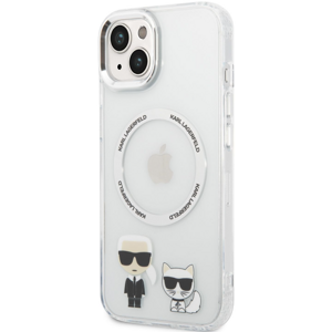 Plastové puzdro Karl Lagerfeld na Apple iPhone 14 Pro Max KLHMP14XHKCT Karl and Choupette MagSafe transparentné