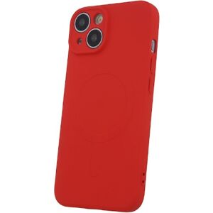 Silikónové puzdro na Apple iPhone 15 Simple Color Mag červené