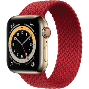 Náhradný remienok na Apple Watch 42/44/45/49mm COTECi Nylon Braided Strap 145 mm Red