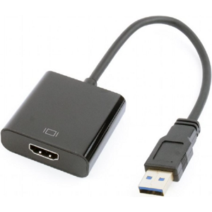 Redukcia GEMBIRD USB 3.0 na HDMI, M/F, 15cm, čierny