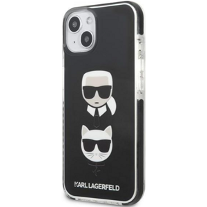 Plastové puzdro Karl Lagerfeld na Apple iPhone 13 Pro Max KLHCP13XTPE2TK Iconic Karl & Choupette čierne