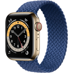 Náhradný remienok na Apple Watch 42/44/45/49mm COTECi Nylon Braided Strap 145 mm Atlantic Blue