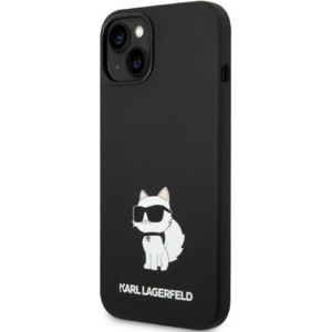 Silikónové puzdro Karl Lagerfeld na Apple iPhone 14 Plus KLHMP14MSNCHBCK Magsafe Silicone NFT Choupette čierne